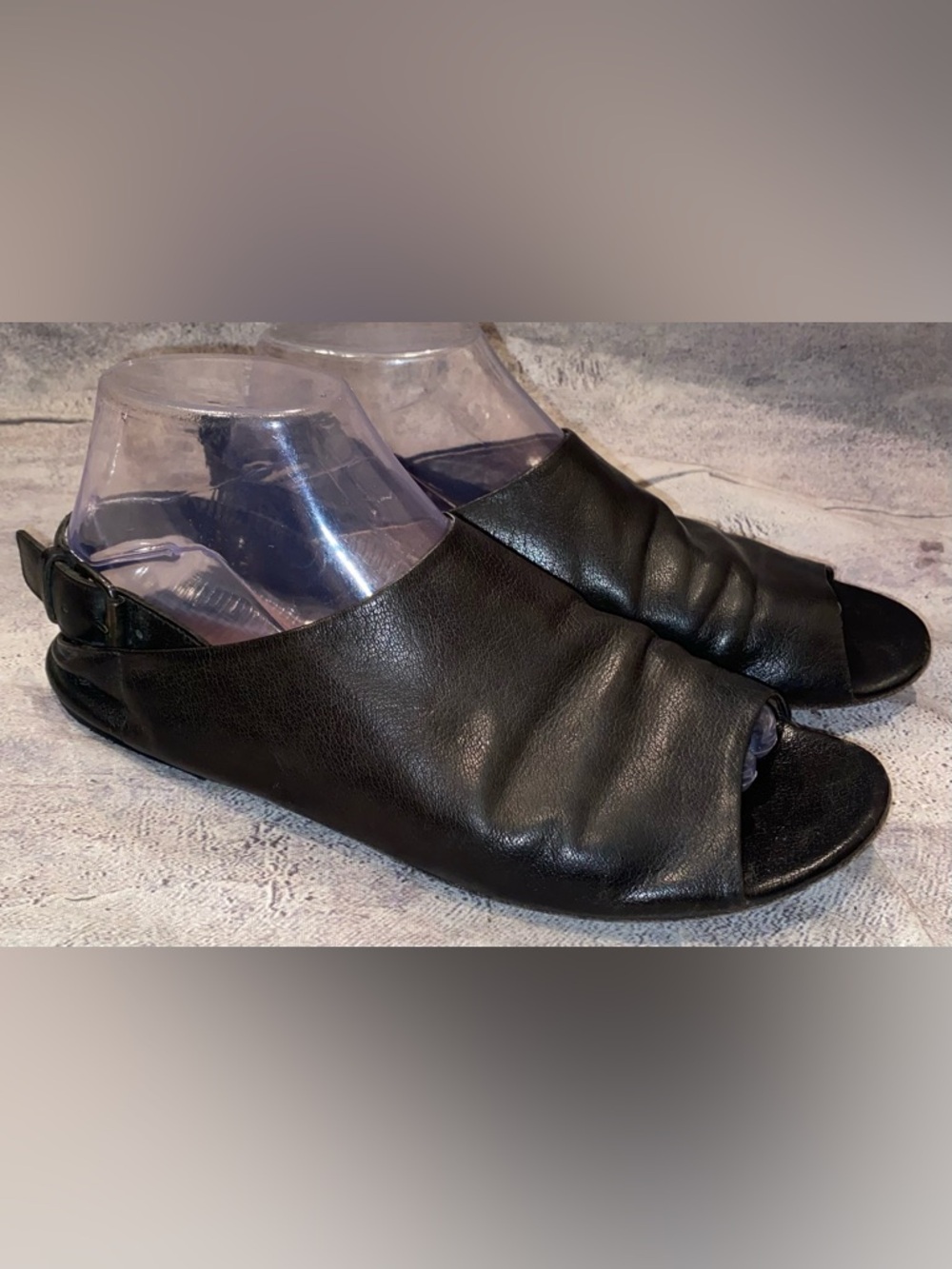 Marsell Strappy Slip On Leather Sandals Peep Open Toe Classic 38.5 8.5 Italy